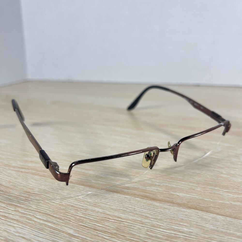 Ray-Ban RB6156 2511 Eyeglasses Brown Metal Half Rim READ DESC Frames 52-17-140
